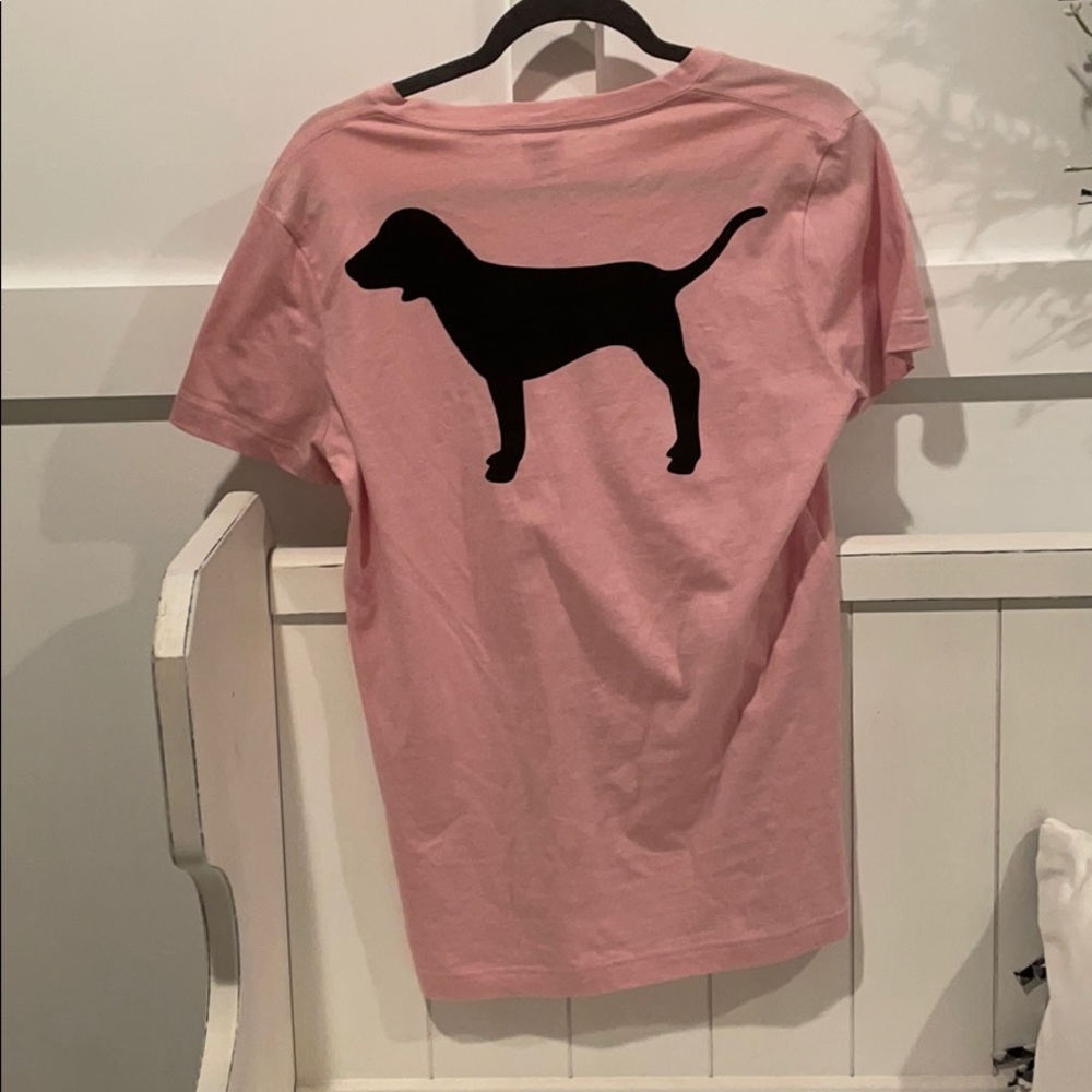 Pink Victoria’s Secret Dog Logo Tee XS NEW!